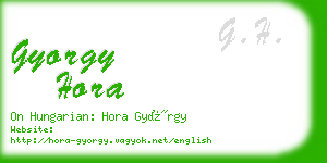 gyorgy hora business card